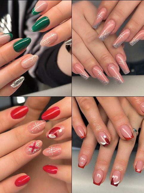 Nail art - crveni i blagdanski dizajni