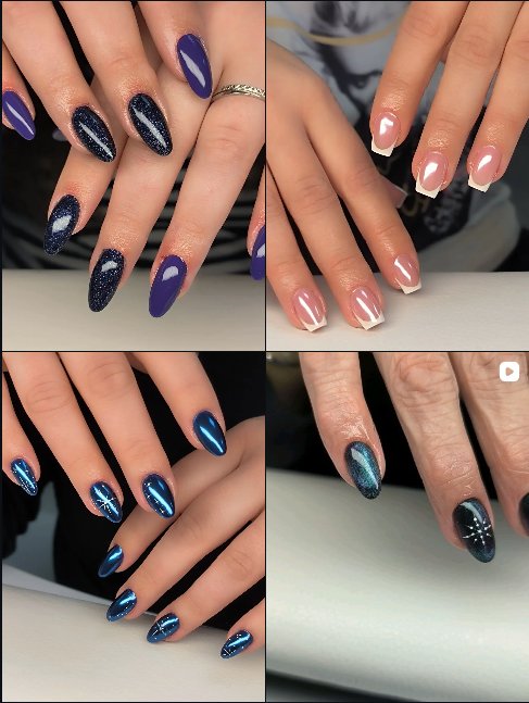 Nail art - plavi i modri dizajni